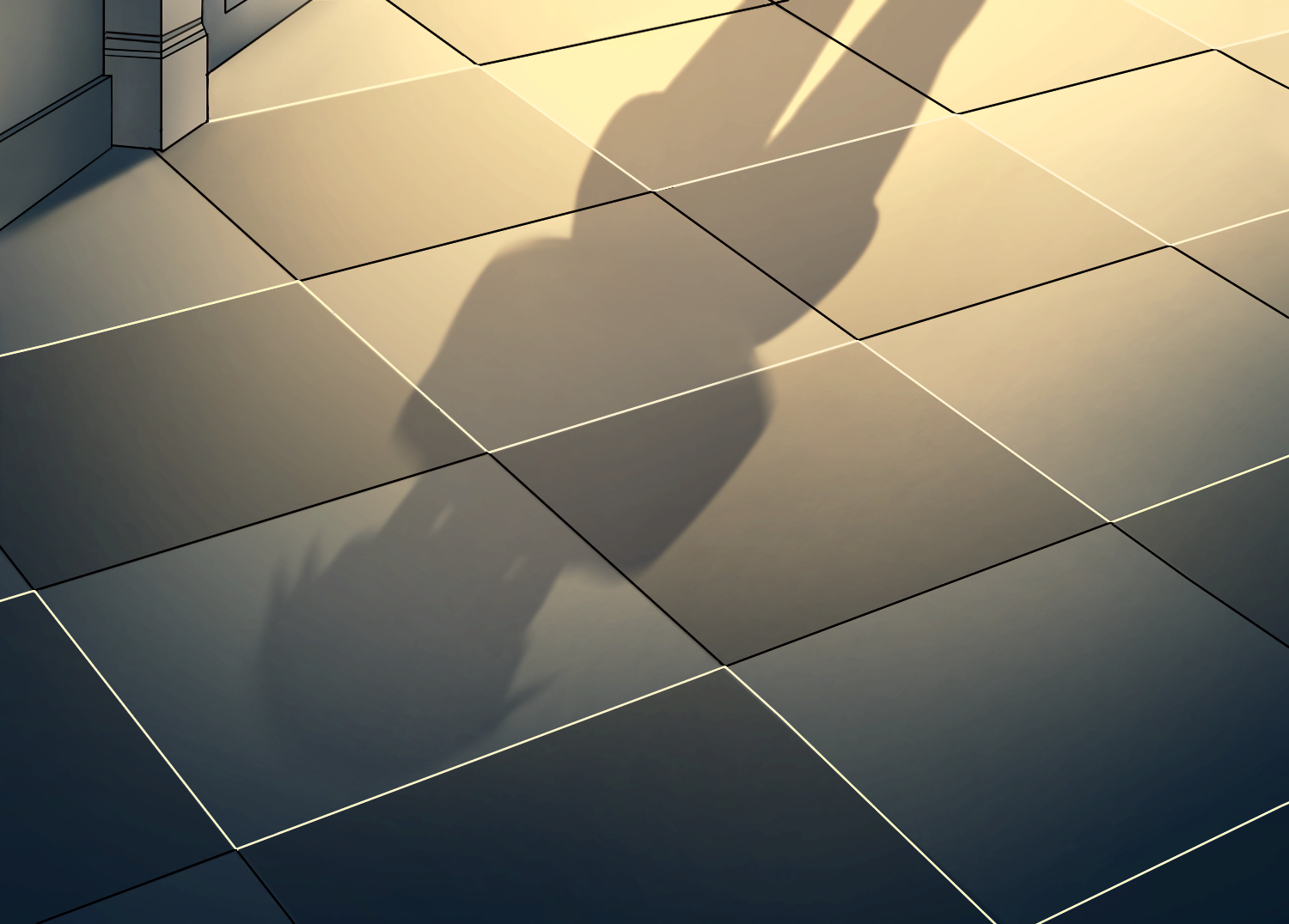 A mysterious shadow cast across the floor